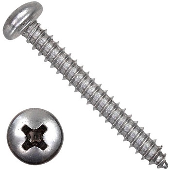 Саморез с полукруглой головкой 2,9х38 DIN 7981 ISO 7049 нержавеющая сталь А2